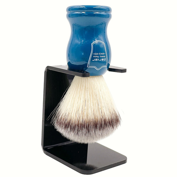 PARKER BLSY SYNTHETIC BRISTLE SHAVING BRUSH - BLUE HANDLE
