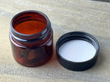 ½ oz Amber Shaving Sample Jars (4-Pack)