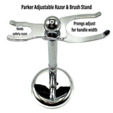Parker Adjustable Deluxe Razor & Brush Stand