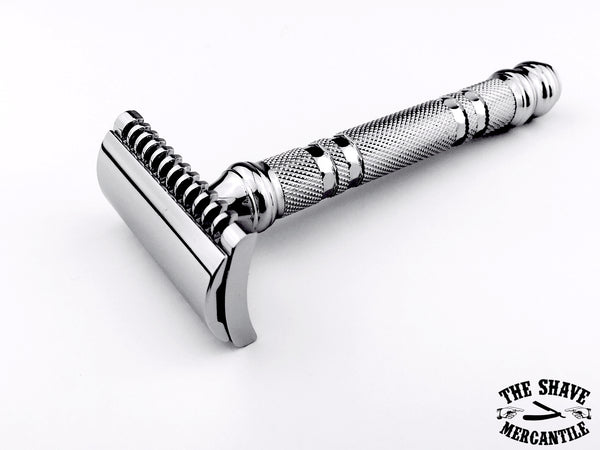 Parker 24C Open Comb Double Edge Safety Razor - Chrome