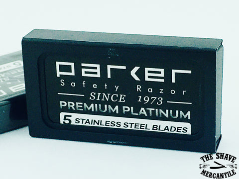 Parker Premium Platinum Stainless Steel Double Edge Razor Blades (Pack of 5)
