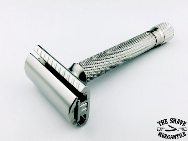 Parker Variant Adjustable Double Edge Safety Razor - Satin Chrome